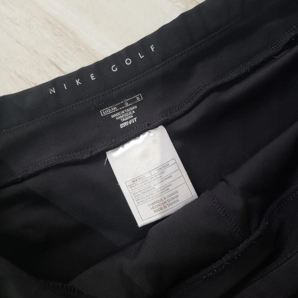 Nike Golf  Women's Black Golf Skirt Size L 12-14  Dry-Fit - Picture 4 of 12